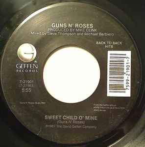 Guns N' Roses Sweet Child O' Mine / Welcome To The Jungle Geffen Records 1988 - 7"