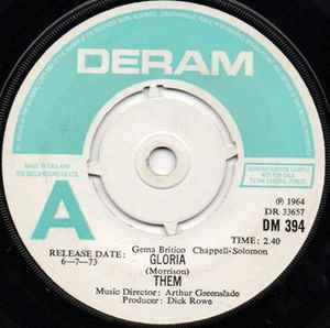 Them Gloria Deram 1973 - 7" Promo