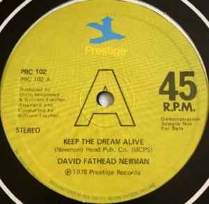David "Fathead" Newman Keep The Dream Alive / Clouds Prestige 1978 - 12" Promo