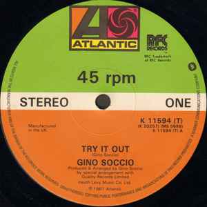 Gino Soccio Try It Out Atlantic - RFC Records 1981 - 12"