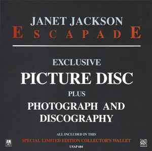 Janet Jackson Escapade Breakout - A&M Records 1990 - 7" Picture Disc