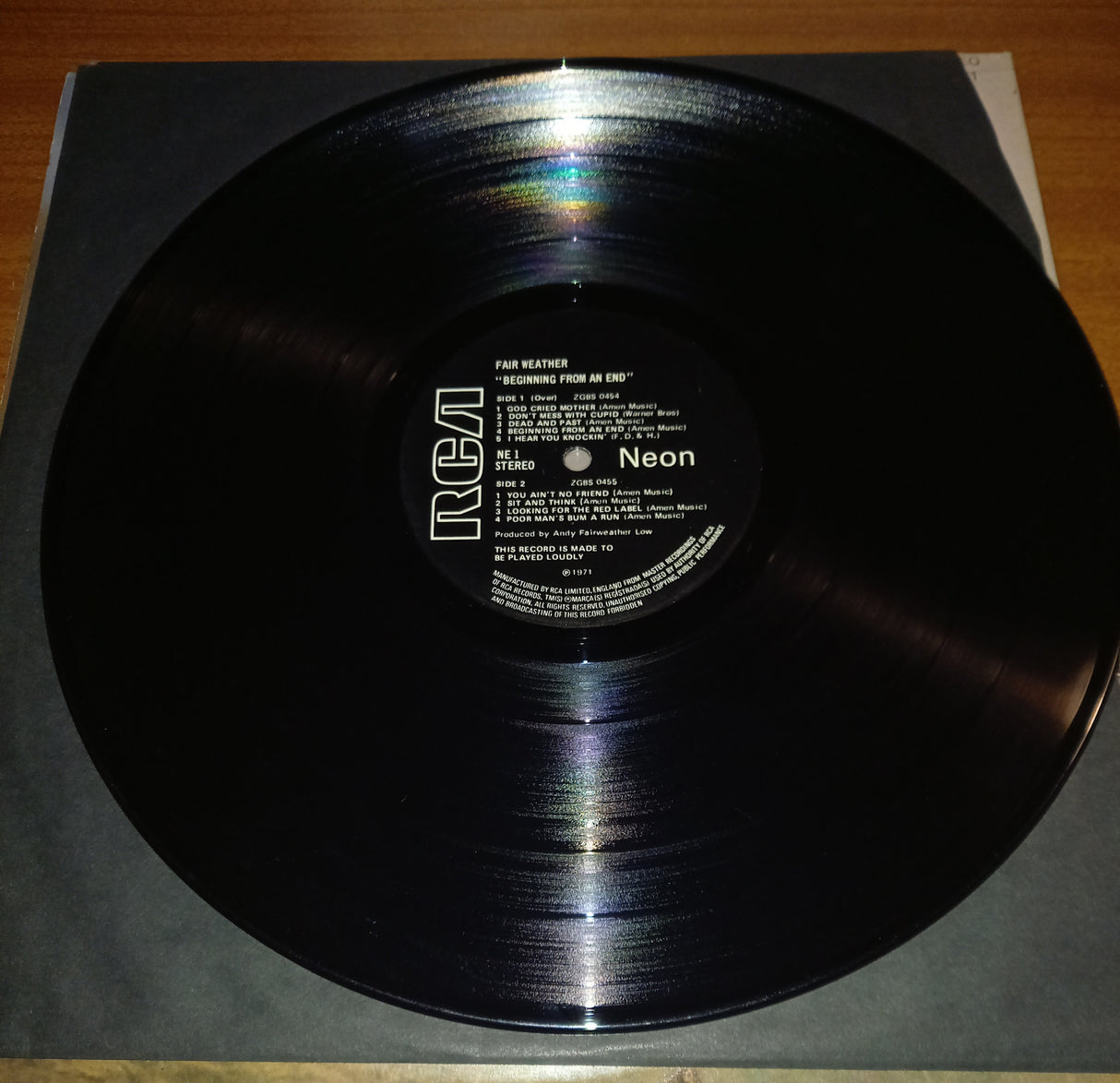 Fair Weather Beginning From An End RCA - Neon 1971 - LP