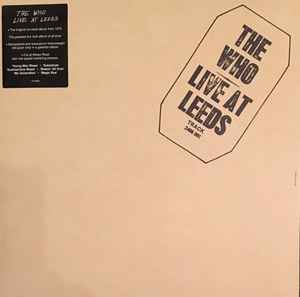The Who Live At Leeds Polydor - UMC - Track Record 2017 - LP