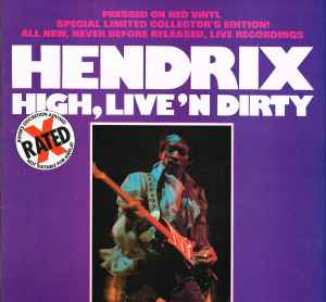 Jimi Hendrix High, Live'n Dirty AFE 1982 - LP  Red