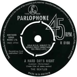 The Beatles - A Hard Day's Night - Parlophone - 7" - 1964