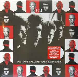 U2 Two Hearts Beat As One / Sunday Bloody Sunday Island Records - UMC 2023 - 12" EP RSD White
