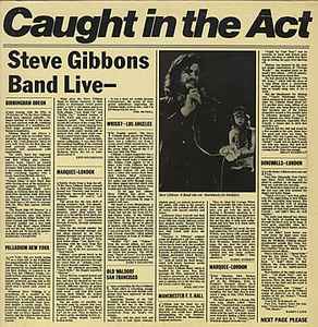 Steve Gibbons Band - Caught In The Act LP, Album Polydor, Polydor, Goldhawke 2478 112, 2478-112 1977 UK