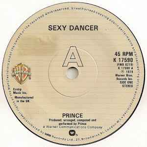 Prince Sexy Dancer Warner Bros. Records 1980 - 7"