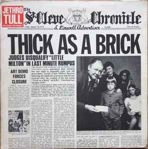 Jethro Tull Thick As A Brick Chrysalis 1972 - LP