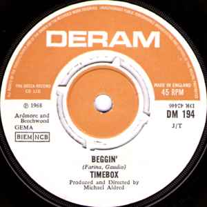 Timebox Beggin' Deram 1968 - 7"