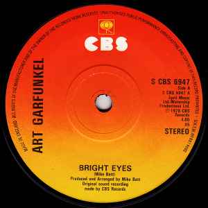 Art Garfunkel - "Bright Eyes" - CBS - 7" - 1978