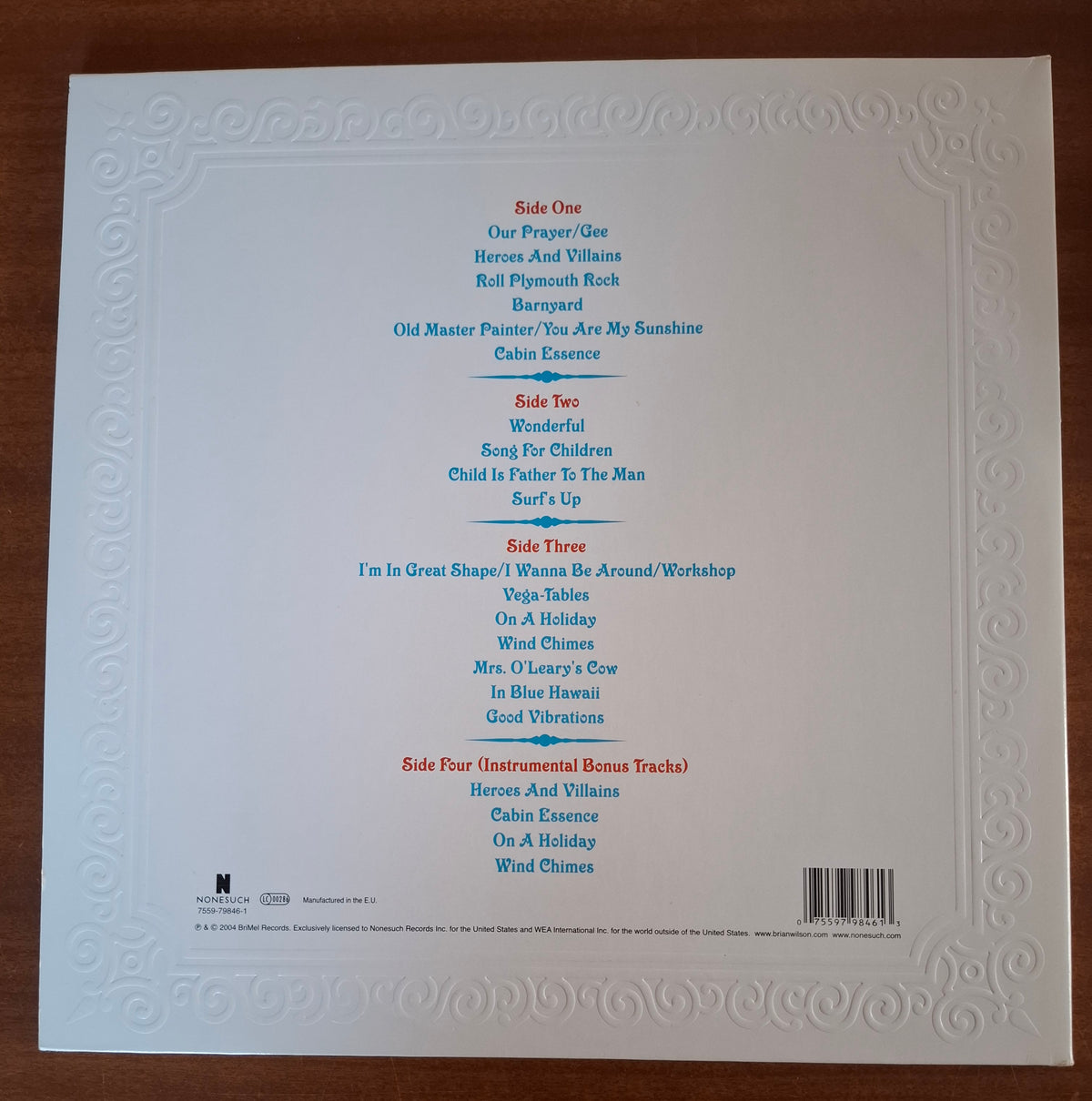 Brian Wilson Smile Nonesuch 2004 - 2xLP 180